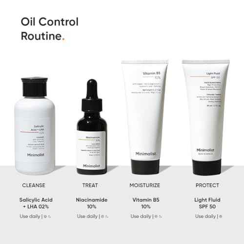 Minimalist Oily Skincare Duo | Face Wash Moisturizer | 2% Salicylic Acid Face Wash 10% Vitamin B5 Moisturizer