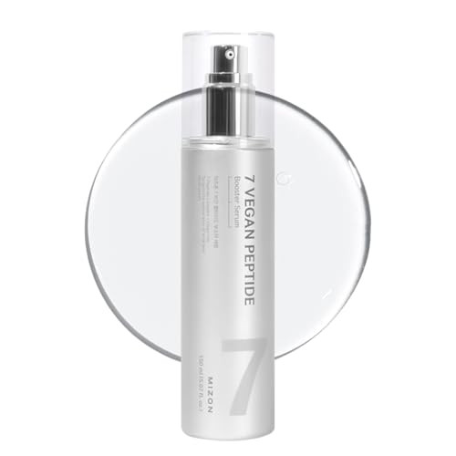 Mizon 7 Vegan Peptide Booster Serum | Korean Peptide Serum For Wrinkles Pores & Hydration | Hyaluronic Acid Niacinamide Adenosine Glass Skin Gentle Anti Aging For Sensitive Skin | 5.07 Fl Oz