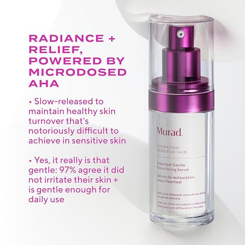 Murad Heartleaf Gentle Resurfacing Serum Low-Dose Glycolic Acid Aha And Heartleaf Comfortably Exfoliates Senstive Skin To Improve Radiance And Smooth Fine Lines & Wrinkles 1.0 Fl Oz