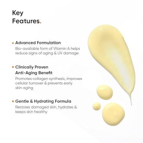 Minimalist Retinoid Cream For Face | Anti Aging Night Cream | Reduces Wrinkles & Fine Lines | Improves Skin Elasticity Stimulates Collagen Production For Radiant & Glowing Skin | 1 Fl Oz / 30 Ml