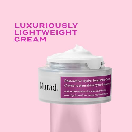 Murad Restorative Hydro-Hyaluronic Face Cream Moisture-Boosting Formula With Hyaluronic Acid Coconut Extract Botanical Oils & Shea Butter For Lasting Hydration Plump & Smooth Skin - 1.7 Fl Oz