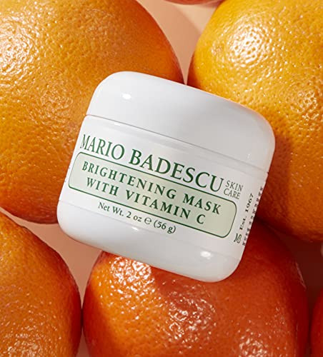 Mario Badescu Brightening Mask With Vitamin C For All Skin Types | Face Mask That Brightens Skin And Unclogs Pores | Formulated With Vitamin C & Kaolin Clay | 2 Fl Oz