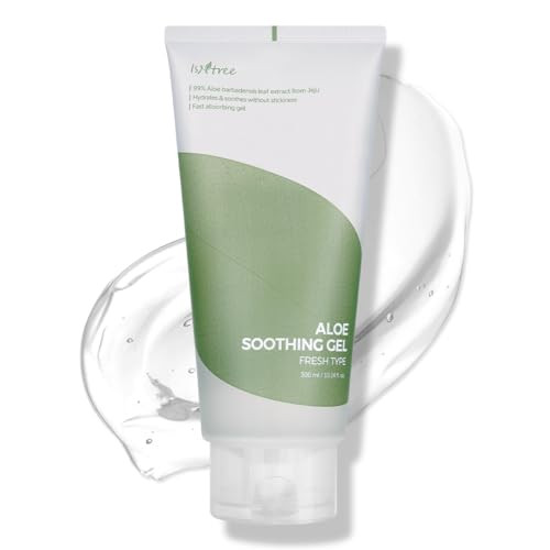 Isntree Aloe Soothing Gel 99 Jeju Aloe Vera For Face & Body Lightweight Gel For Sensitive Sun-Exposed Or Irritated Skin 300Ml / 10.14 Fl Oz Fragrance-Free Made In Korea