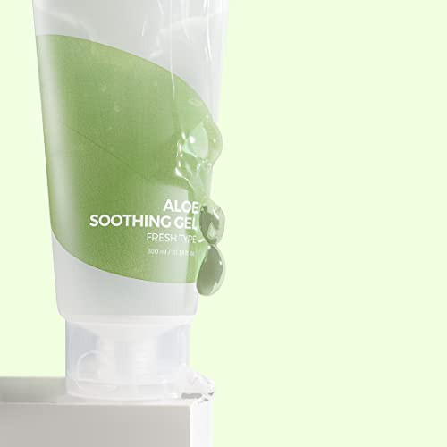 Isntree Aloe Soothing Gel 99 Jeju Aloe Vera For Face & Body Lightweight Gel For Sensitive Sun-Exposed Or Irritated Skin 300Ml / 10.14 Fl Oz Fragrance-Free Made In Korea