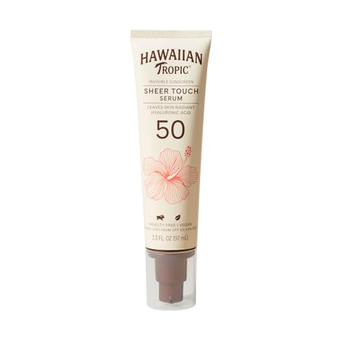 Hawaiian Tropic Sheer Touch Body Serum Spf 50 3.3Oz | Hyaluronic Acid Serum Travel Size Sunscreen Spf 50 3.3Oz