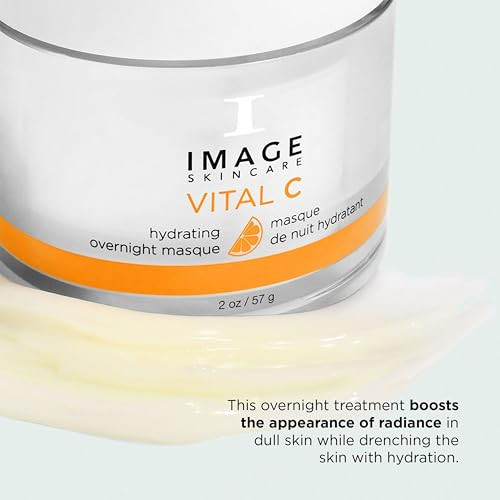 Image Skincare Vital C Hydrating Overnight Masque Revitalizing Sleeping Facial Mask With Blue-Green Algae Extract And Hyaluronic Acid 2 Oz