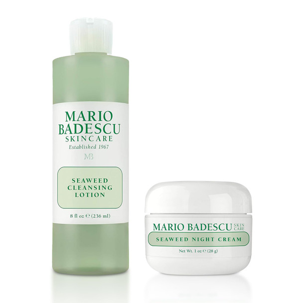 Mario Badescu Seaweed Night Cream For Women Anti Aging Oil-Free Moisturizer With Collagen & Sodium Hyaluronate Ideal For Combination