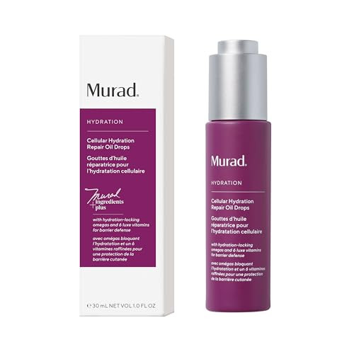 Murad Cellular Hydration Repair Oil Drops Hydrating Facial Oil For Dry Dehydrated Skin Strengthens Skin Barrier Boosts Radiance & Smoothness Lightweight Fast-Absorbing Formula 1.0 Oz