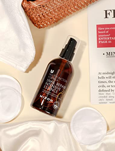 Mizon Bundle All In One Snail Repair Cream 75Ml + Snail Intensive Essence Koren Skincare Moisturizing Wrinle Care Blemish Care