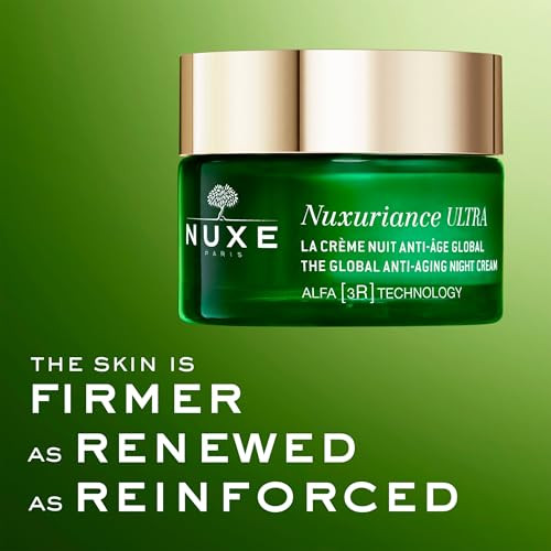 Nuxe Nuxuriance Ultra Global Anti-Aging Night Cream With Hyaluronic Acid And Alfa 3R Technology Revitalize Renewing Resurfacing Treat 1.7 Fl Oz