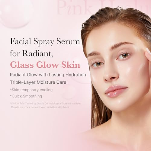 Medicube Salmon Dna Pdrn Pink Glutathione Spray Serum I Pink Glass Glow Serum Mist For Moisturizer Soothing And Firming Uneven Skin Tone Salmon Pdrn & Niacinamide Korean Skin Care (3.38 Fl. Oz.)