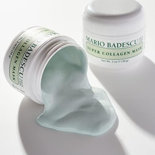Mario Badescu Super Collagen Mask Clay Mask Face Skin Care Ideal For Combination Dry Or Sensitive Skin Pore Minimizer With Hydrating Collagen And Purifying Kaolin Clay 2 Oz