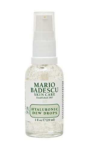 Mario Badescu Hyaluronic Dew Drops For All Skin Types Hydrating Gel-Serum Hybrid With Sodium Hyaluronate Niacinamide & Botanical Extracts For A Dewy Glass-Like Glow 1 Fl Oz