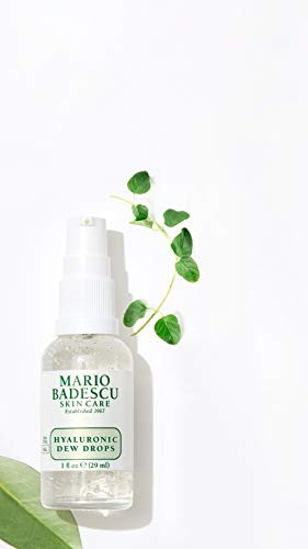 Mario Badescu Hyaluronic Dew Drops For All Skin Types Hydrating Gel-Serum Hybrid With Sodium Hyaluronate Niacinamide & Botanical Extracts For A Dewy Glass-Like Glow 1 Fl Oz