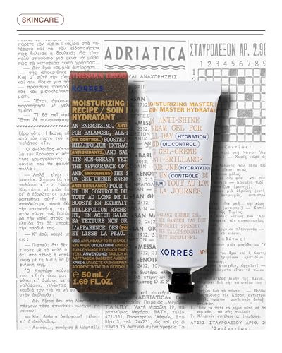 Korres Athenian Grooming Mattifying Moisturizer For Men With Salicylic & Hyaluronic Acid Lightweight Pore-Minimizing Face Cream Silicone-Free Vegan 1.69 Fl Oz