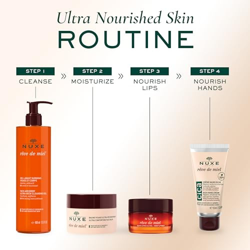Nuxe Ultra Comforting Face Balm With Honey Propolis & Precious Oils R Ve De Miel Facial Moisturizer Cream For Dry Sensitive Skin Barrier Support & Daily Hydration 1.7 Oz