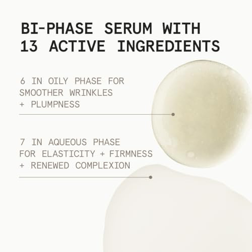 Korres Black Pine Night Serum For Face Mature Skin With Plant-Derived Glycolic Acid Alternative Bi-Phase Treat To Smooth & Firm Skin Vegan Facial Serum 1.01 Fl Oz