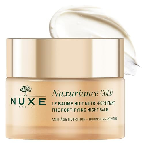 Nuxe Nuxuriance Gold Nutri-Replenishing Night Cream With Shea Butter And Hyaluronic Acid For Dry Aging Skin 1.7 Fl Oz