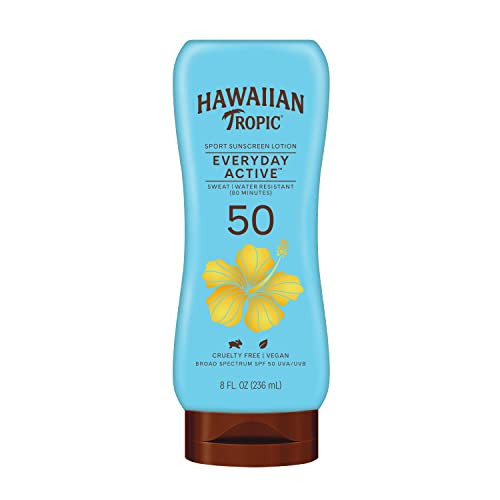 Hawaiian Tropic After Sun Lotion Twin Pack 16Oz Each & Everyday Active Sunscreen Lotion Spf 50 8Oz