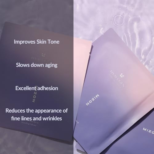 Mizon Hyalugen Pearl Jelly Face Mask (5 Pack) With Collagen & Hyaluronic Acid Korean Beauty Full Face Sheet Mask Glowy Pearl Finish