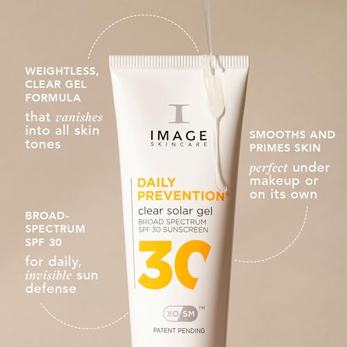 Image Skincare Daily Prevention Clear Solar Gel Spf 30 Transparent Broad Spectrum Sunscreen For All Skin Tones 1.5 Ounces