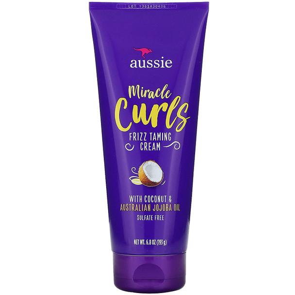 Aussie Miracle Curls Frizz Taming Cream 6.8 Ounce (Coconut & Jojoba Oil) (2 Pack) Aussie Miracle Curls Frizz Taming Cream 6.8 Ounce (Coconut & Jojoba Oil) (2 Pack)