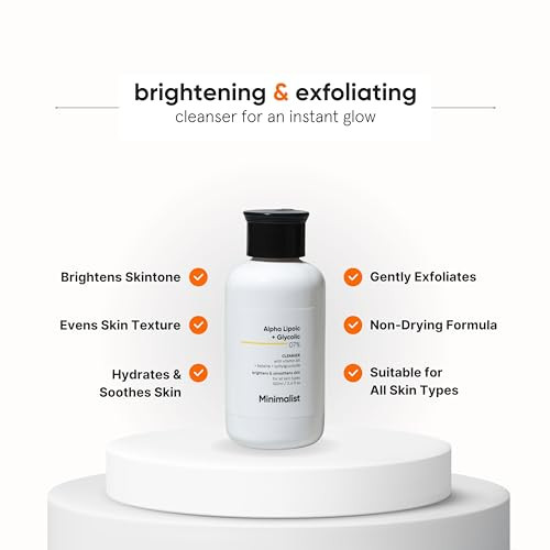 Minimalist Brightening Skincare Routine | Face Wash Serum Moisturizer | 16% Vitamin C Serum 7% Ala & Aha Face Wash 10% Vitamin B5 Moistuizer