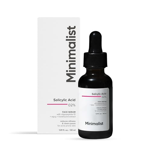 Minimalist Salicylic Acid 2% Face Serum For Acne Oil Control & Open Pores | Bha Exfoliant For Blemish Prone Skin & Uneven Skin Tone | For Women & Men | 1Fl Oz/30Ml