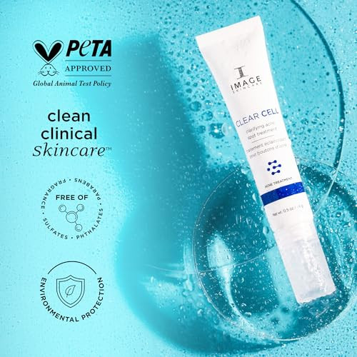 Image Skincare Clear Cell Clarifying Acne Spot Treat With Salicylic Acid Targets Existing Acne Blemishes While Preventing New Blemishes From Forming 0.5 Oz