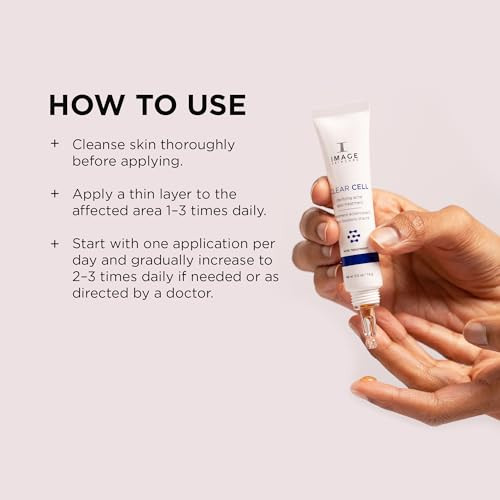Image Skincare Clear Cell Clarifying Acne Spot Treat With Salicylic Acid Targets Existing Acne Blemishes While Preventing New Blemishes From Forming 0.5 Oz