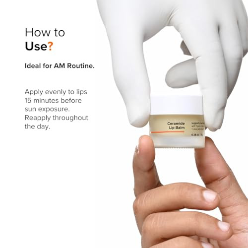 Minimalist Lip Balm For Dry Chapped Lips | With Ceramide & Hyaluronic Acid | 0.28 Oz/ 8Gm