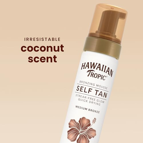 Hawaiian Tropic Aloha Glow Self Tanning Mousse Express Tan 6.7 Oz Self Tanner Mousse Fake Tan Self Tan Mousse 1 Hour Express Self Tanner Foam Quick Tan Express Tanning Mousse 6.7 Oz