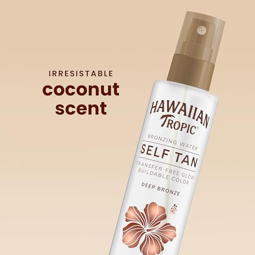 Hawaiian Tropic Aloha Glow Self Tanning Water 6.4Oz Self Tanner Spray Tan Fake Tan Self Tan Water Sunless Tanner Self Tanning Spray Body Bronzer Deep Bronze Tan Self Tanning Mist 6.4Oz