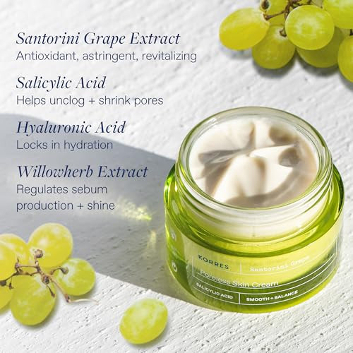 Korres Santorini Grape Poreless Skin Power Duo - Cream & Velvet Skin Drink 2 Piece Set