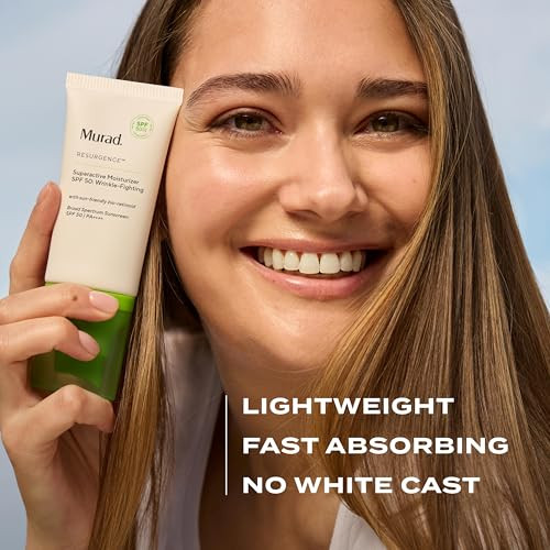 Murad Superactive Wrinkle-Fighting Moisturizer Spf 50 - Bio-Retinoid Ultra Sheer Facial Sunscreen Gently Targets Fine Lines And Wrinkles With Aging Protection From Uvb/Uva - 1.7Fl Oz