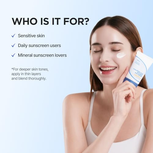 Isntree Hyaluronic Acid Natural Suncream Spf 50 Mineral Sunscreen Gentle Tone-Up Effect Hydrating Daily Sun Cream Sensitive Skin Friendly Korean Skincare 50Ml