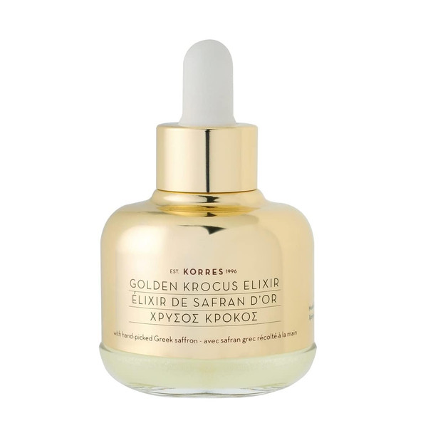 Korres Golden Krocus Anti-Aging Face Serum With Greek Saffron Lightweight Skincare Treat For Radiance Hydration & Firmness Fine Line & Wrinkle Serum For Women & Men Clean Beauty 1 Fl Oz