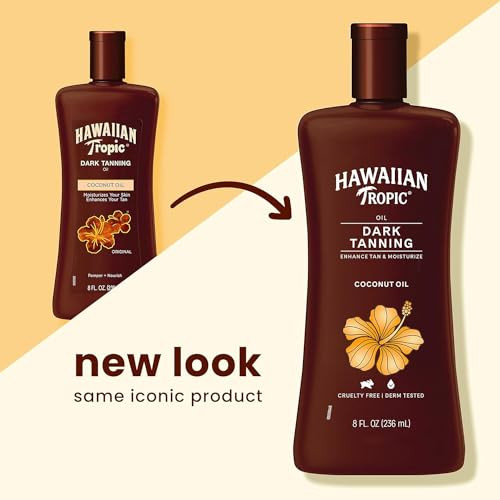 Hawaiian Tropic Dark Tanning Oil Spf 0 8 Fluid Ounce (Pack Of 3)