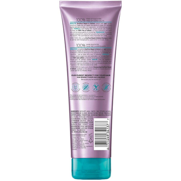 L'oreal Paris Everpure Repair And Defend Sulfate Conditioner For Color-Treated Hair Strengthens And Repairs Damaged Hair With Goji 8.5 Fl Oz (Packaging May Vary)