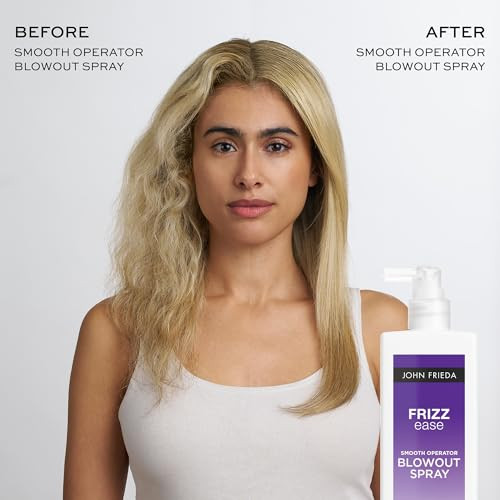 John Frieda Frizz Ease Smooth Operator Blowout Spray Pre-Styling Heat Protection & Anti-Humidity Spray 6.77 Fl Oz