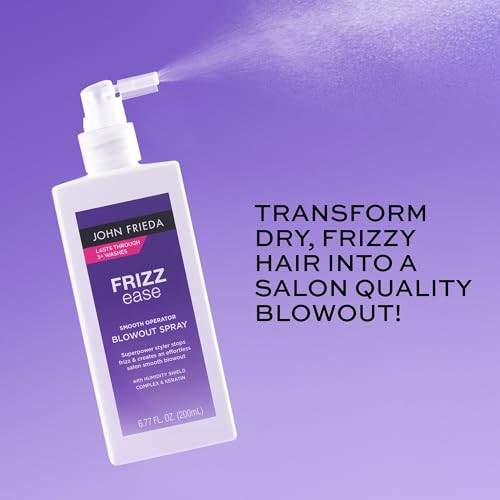 John Frieda Frizz Ease Smooth Operator Blowout Spray Pre-Styling Heat Protection & Anti-Humidity Spray 6.77 Fl Oz