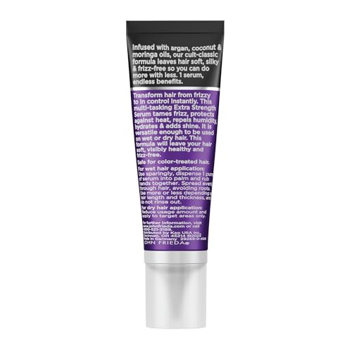 John Frieda Anti Frizz Frizz Ease Extra Strength Hair Serum With Argan Oil Anti-Humidity Spray For Hair Nourishing Treatment For Thick Coarse Hair Travel Size / 0.34 Oz Pack Of 24