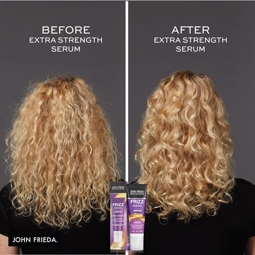 John Frieda Anti Frizz Frizz Ease Extra Strength Hair Serum With Argan Oil Anti-Humidity Spray For Hair Nourishing Treatment For Thick Coarse Hair Travel Size / 0.34 Oz Pack Of 24