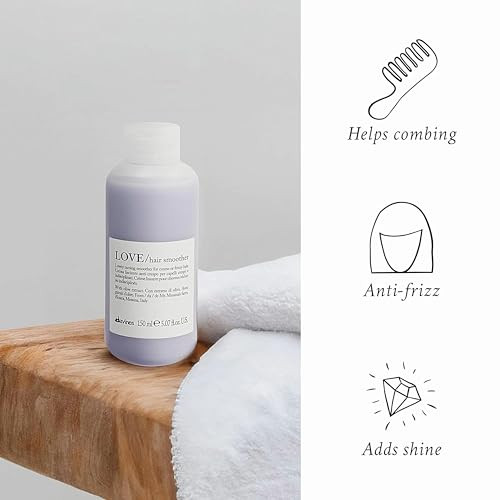 Davines Love Hair Smoother Leave-On Cream To Smooth Frizzy Unruly Or Wavy Hair Weightlessly . 5.07 Fl. Oz