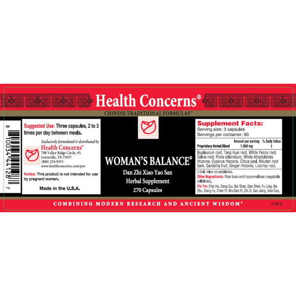 Womans Balance 270 Caps By Health Concerns