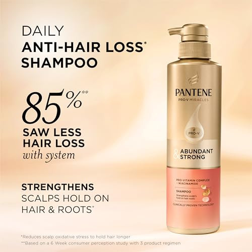 Pantene Abundant & Strong Shampoo Strengthens Scalp's Hold On Hair Roots 13.5 Oz