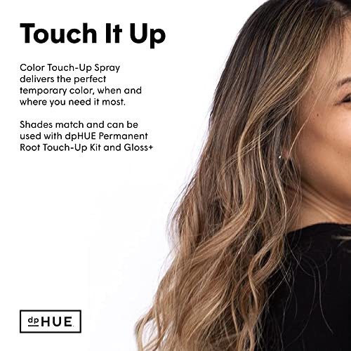 Dphue Color Touch-Up Spray - Light Brown - Root Cover Up Spray With Dual-Action Nozzle For Precise Root Touch Up & Fast Total Hair Cover - Gluten- Vegan 2.5 Oz