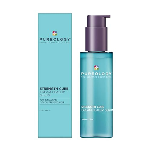 Pureology Strength Cure Dream Healer Hair Serum - Lightweight Leave-In Treatment Split End Hair Repair Smoothing & Strengthening Heat Protectant Vegan