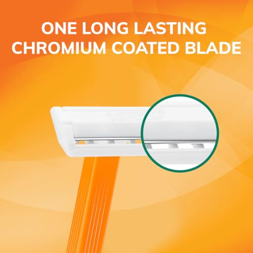 Bic Sensitive Disposable Razors For Men Long-Lasting 1 Blade Razors For Sensitive Skin 12 Count