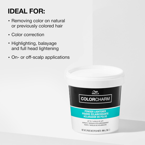 Colorcharm Wella Colorcharm Powder Lightener Dust- Bleach Formula Up To 7 Levels Of Lift For Highlights Blonding & Color Services